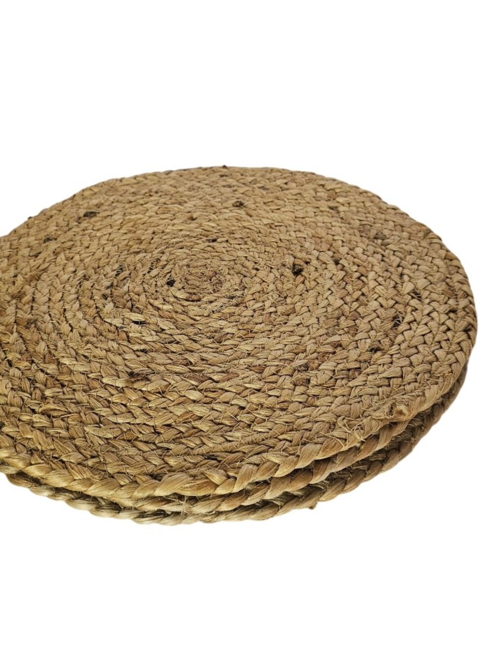 4 Braided Hemp Rope Placemats 16" Boho Stitched Table Mats farmhouse cottage - Picture 6 of 7